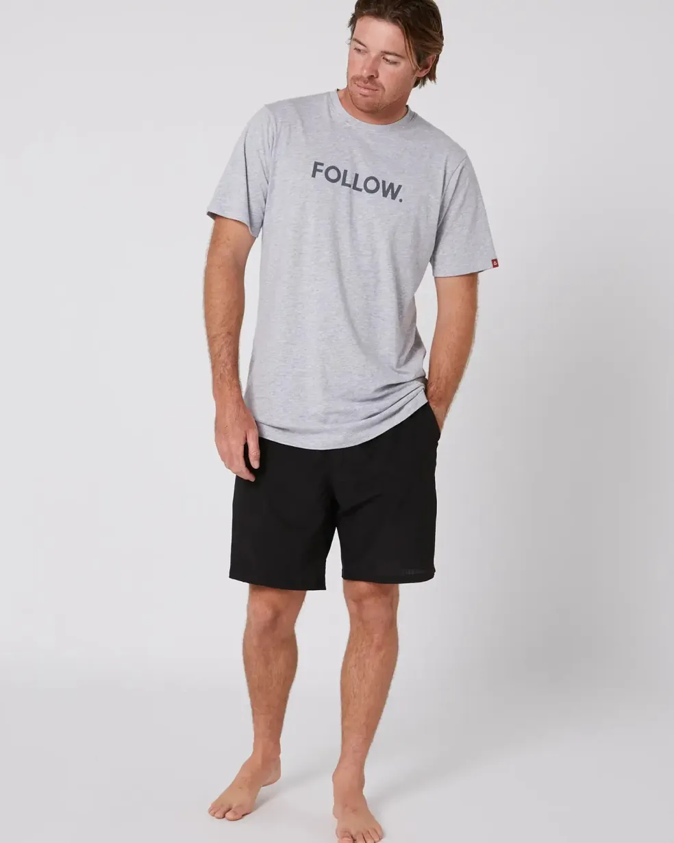 Follow Logo Tee - Heather Grey