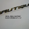 Nautique DECAL SMALL NAUTIQUE BLACK CHROMAX 22" x 1.4" - 140058